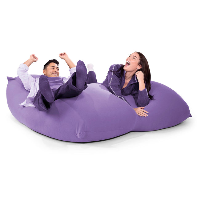 2人掛けラウンジャービーズクッション - むちゃのびストレッチパープル 04