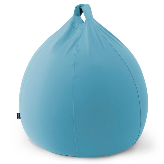バルーンビーズクッションチェア - むちゃのびストレッチペールブルー 01