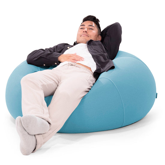 バルーンビーズクッションチェア - むちゃのびストレッチペールブルー 03