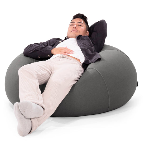 バルーンビーズクッションチェア - むちゃのびストレッチグレー 03