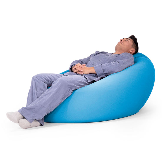 グランデXL大型ビーズクッション - マシュマロストレッチスモーキーブルー 06