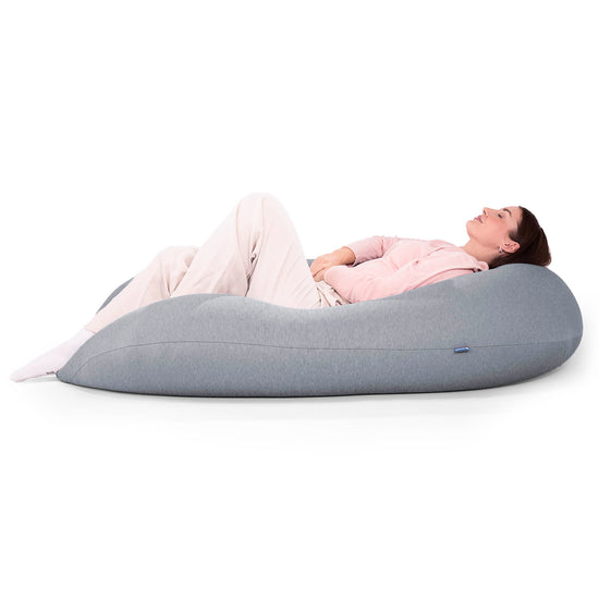 グランデXL大型ビーズクッション - マシュマロストレッチグラファイト 03