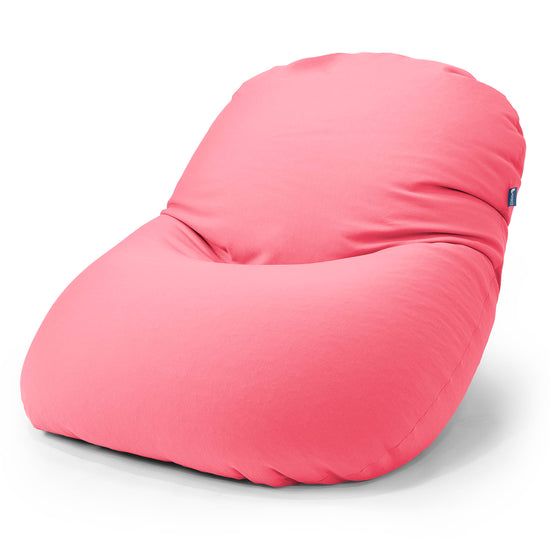 グランデXL大型ビーズクッション - マシュマロストレッチサーモンピンク 01