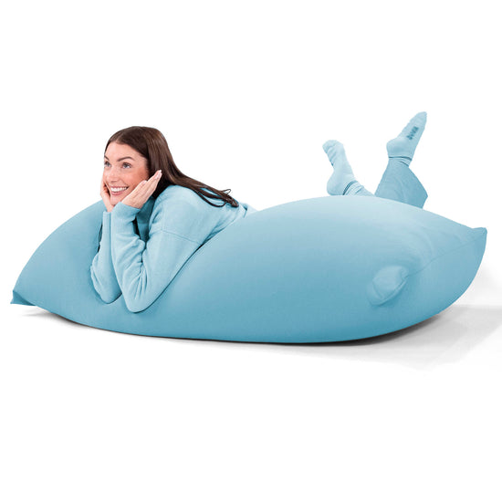 ラウンジャービーズクッション - むちゃのびストレッチペールブルー 03