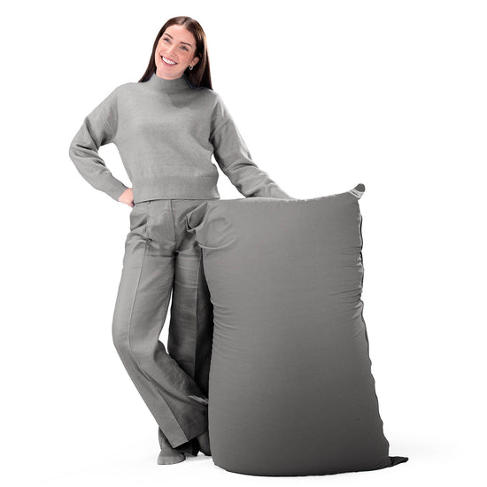 ラウンジャービーズクッション - むちゃのびストレッチグレー 05