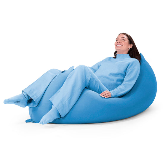 ラウンジャービーズクッション - むちゃのびストレッチブルー 04