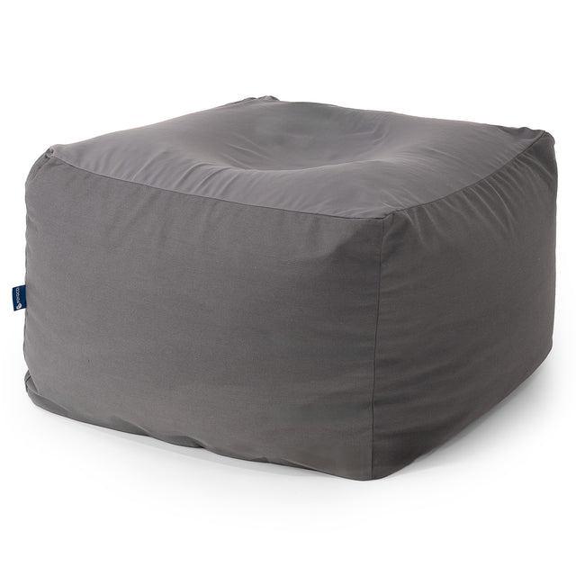 プーフビーズクッションチェア - むちゃのびストレッチグレー 01