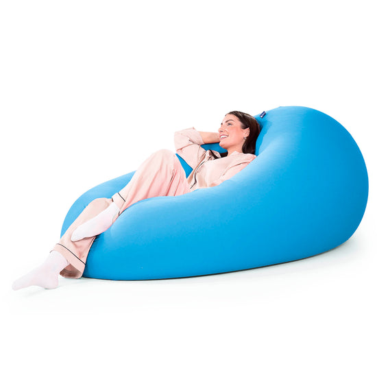 ベンティXXL特大ビーズクッション - マシュマロストレッチスモーキーブルー 03