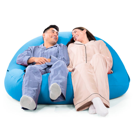 ベンティXXL特大ビーズクッション - マシュマロストレッチスモーキーブルー 04