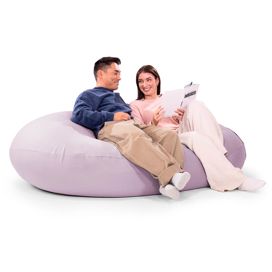 ベンティXXL特大ビーズクッション - マシュマロストレッチライトグレー 07