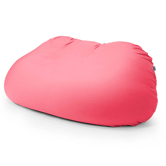 ベンティXXL特大ビーズクッション - マシュマロストレッチサーモンピンク 01