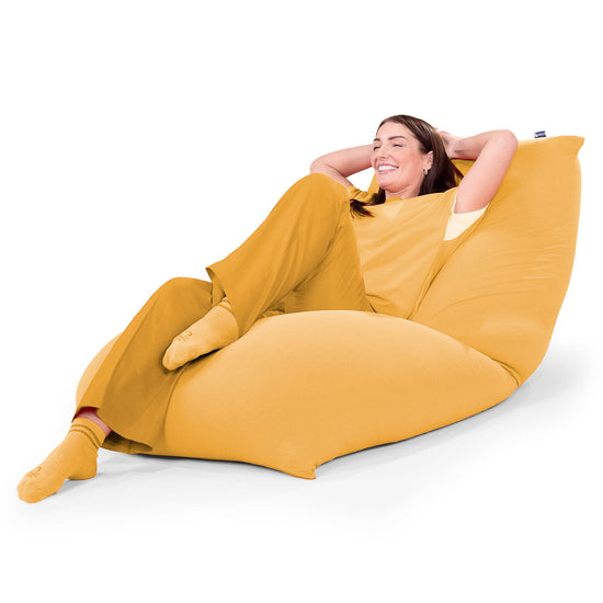 XL ラウンジャービーズクッション - むちゃのびストレッチイエロー 02