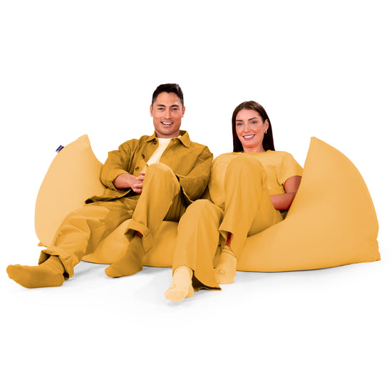 XL ラウンジャービーズクッション - むちゃのびストレッチイエロー 04