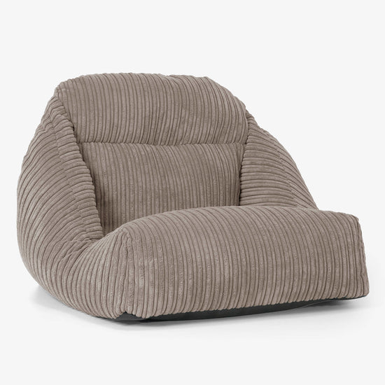 彩座椅子フロアビーズクッションチェア - クラシックコーデュロイダヴテールグレー 01