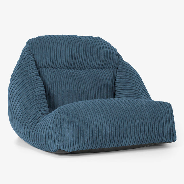彩座椅子フロアビーズクッションチェア - クラシックコーデュロイネイビー 01