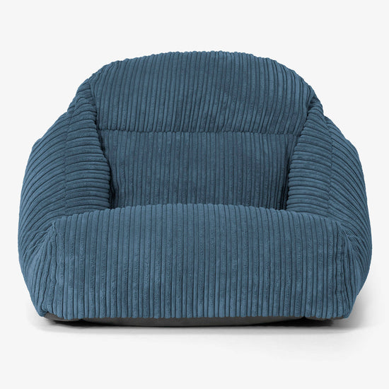 彩座椅子フロアビーズクッションチェア - クラシックコーデュロイネイビー 02
