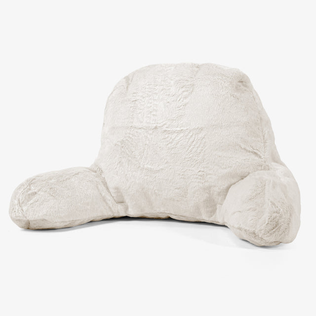 背もたれクッション - フェイクラビットファーホワイト 01