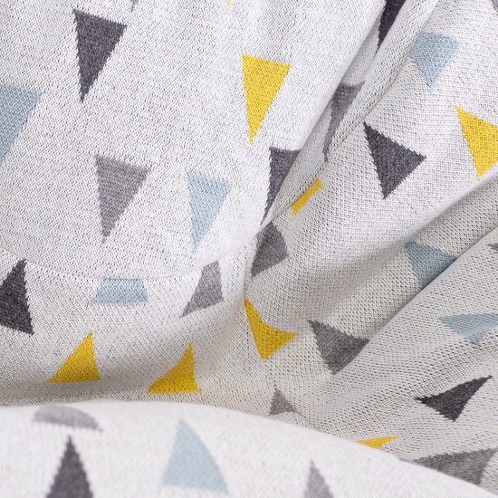 クラシックビーズクッションチェア - ニット幾何学トライアングル 04