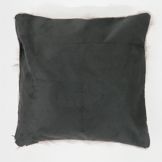 クッションカバー 47 x 47cm - モンゴリアンラムフェイクファー グレー 02