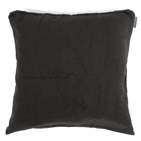 特大クッションカバー 70 x 70cm - ふわもこテディブークレグラファイトグレー 01