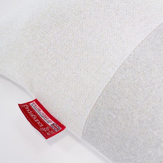 ゲームラウンジャービーズクッション - ニットカラーブロックグレー 02