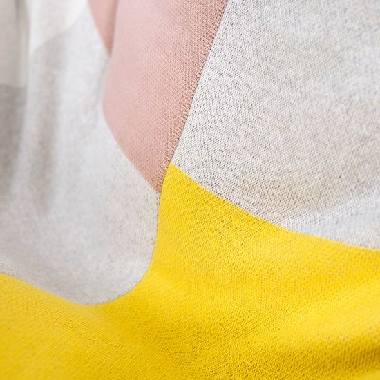 ゲームラウンジャービーズクッション - ニットカラーブロックグレー 03