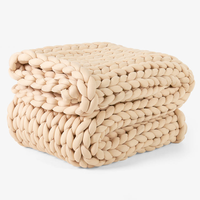 大人用ウェイトブランケット - チャンキーニットトープ 01