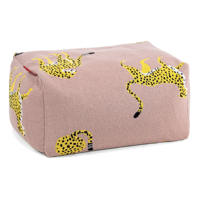 小型フットスツール交換用カバー - ニット 01