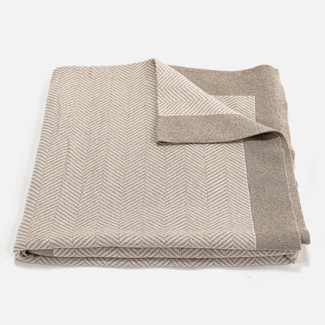 ひざ掛け/ブランケット - ニットヘリンボーンストーン 02