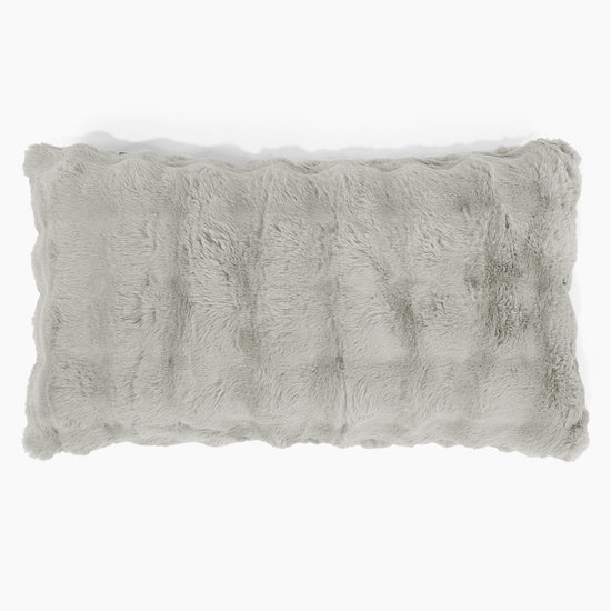 XL長方形枕クッション 40 x 70cm - ポンポンファーセージグリーン 01