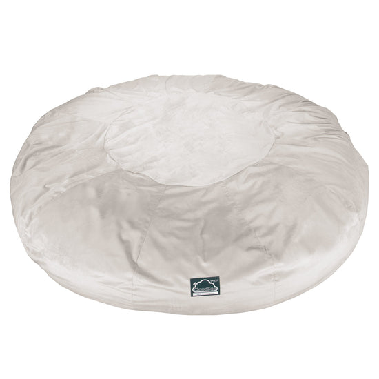 CloudSac 5000 XXXXXL 超特大タイタニックメモリーフォームビーズクッションソファ - ベルベットシルバー 07