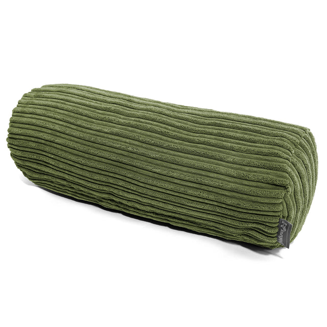 筒型ボルスタークッション 20 x 55cm - クラシックコーデュロイフォレストグリーン 01