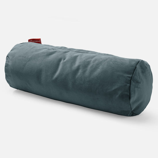 筒型ボルスタークッション 20 x 55cm - ベルベットティール 01