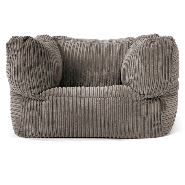 アルバートビーズクッション座椅子アームチェア - クラシックコーデュロイグラファイトグレー 01