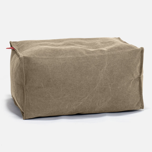 小型フットスツール - ストーンウォッシュデニムカーキ 01