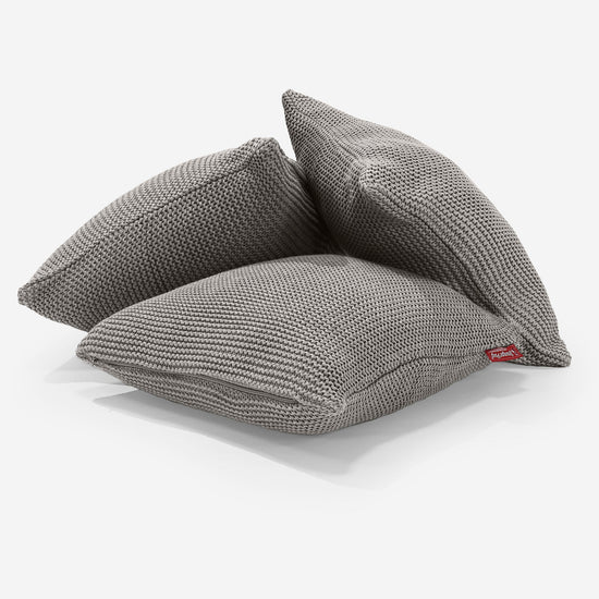 クッション 47 x 47cm - コットン100%Ellosグラファイトグレー 03