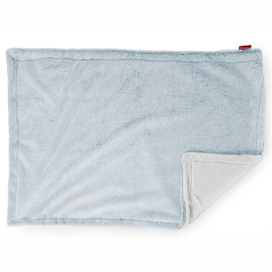 シェルパスロー/ブランケット - フェイクラビットファーダスティブルー 03