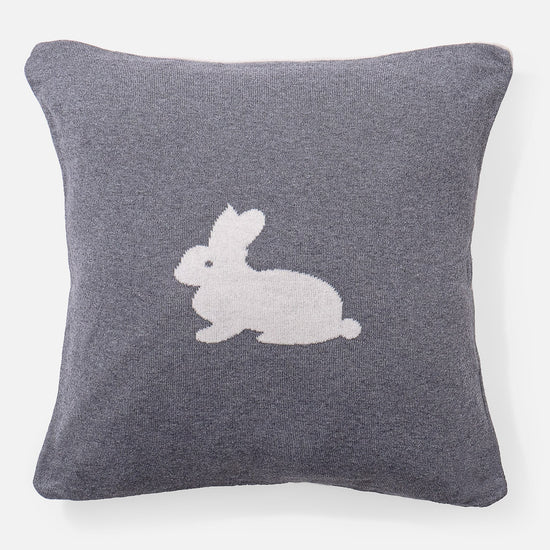クッション 47 x 47cm - コットン100%ウサギ 01