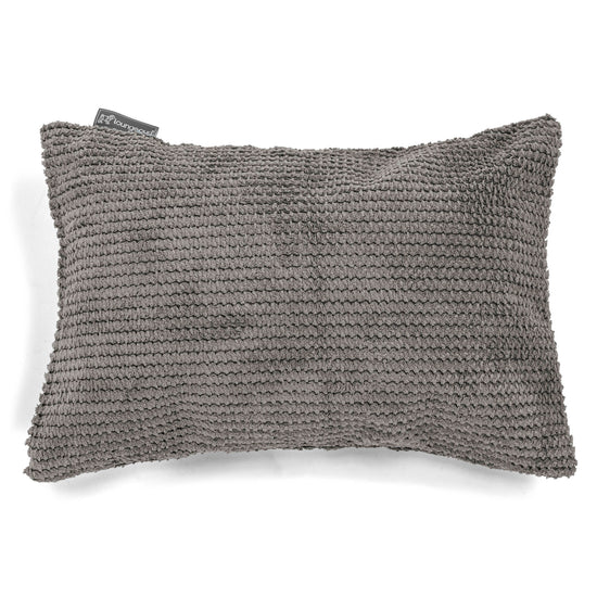 長方形クッション 35 x 50cm - ポンポンチャコールグレー 01
