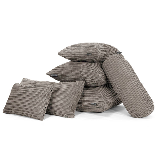クッション 47 x 47cm - クラシックコーデュロイグラファイトグレー 04