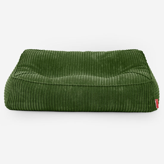 のんびりソファビーズクッション - クラシックコーデュロイフォレストグリーン 01