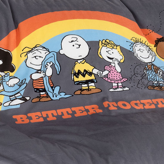 スヌーピーのんびりソファビーズクッション - レインボー 03