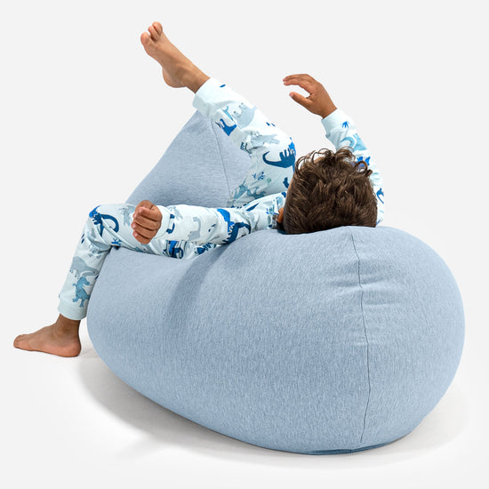 トール大型子供用ビーズクッション 2-6歳用 - のびのびコットンベビーブルー 04
