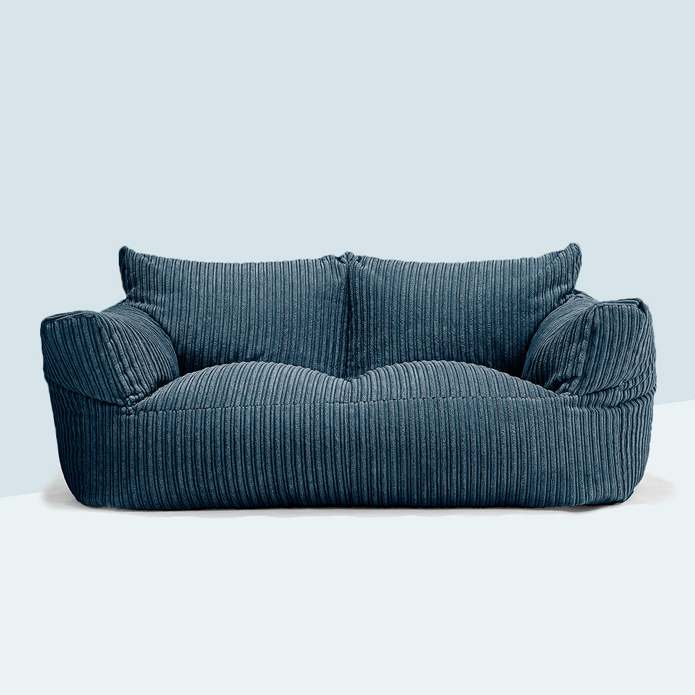 ジョセフィンソファビーズクッション - クラシックコーデュロイブラック LoungePug ジョセフィンビーズアームチェアソファ-クラシック