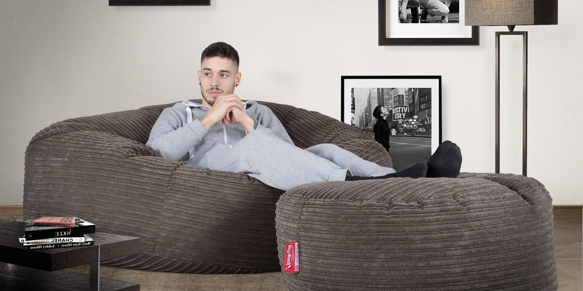 lounge pug ダークグレー ビーズソファ LoungePug ジョセフィンソファビーズクッション - ポンポン