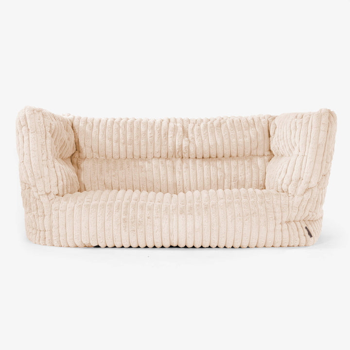 ふわふわコーデュロイピーチ 150cm ベージュ　Lounge pug Lounge Pug 2人掛けルイスソファビーズクッション2.0 ふわふわ