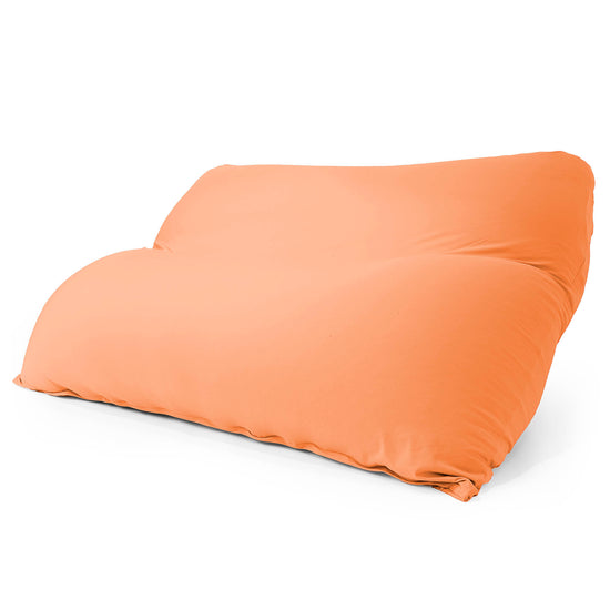 2人掛けラウンジャービーズクッション - むちゃのびストレッチコーラル 01