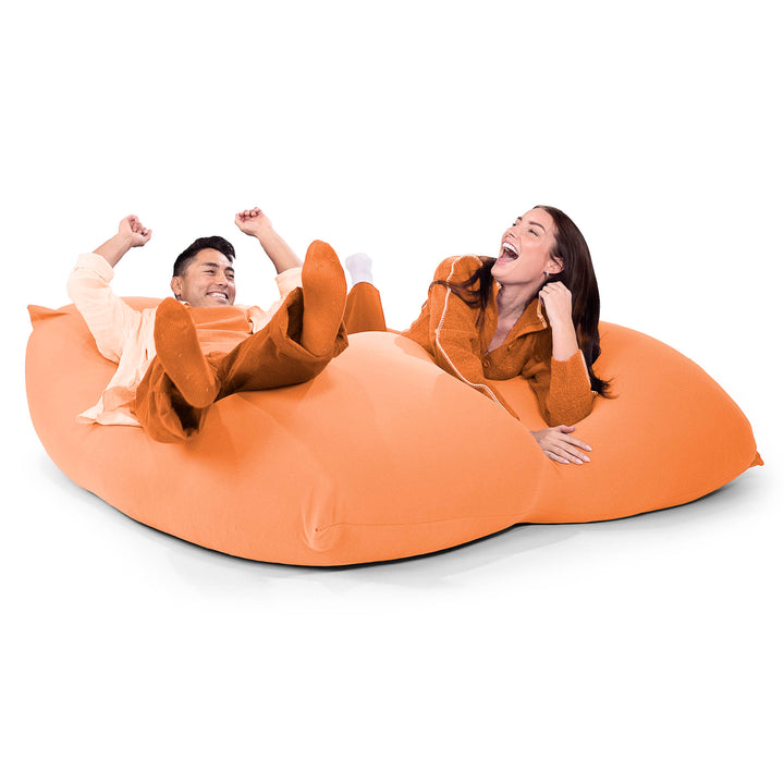 2人掛けラウンジャービーズクッション - むちゃのびストレッチコーラル 04