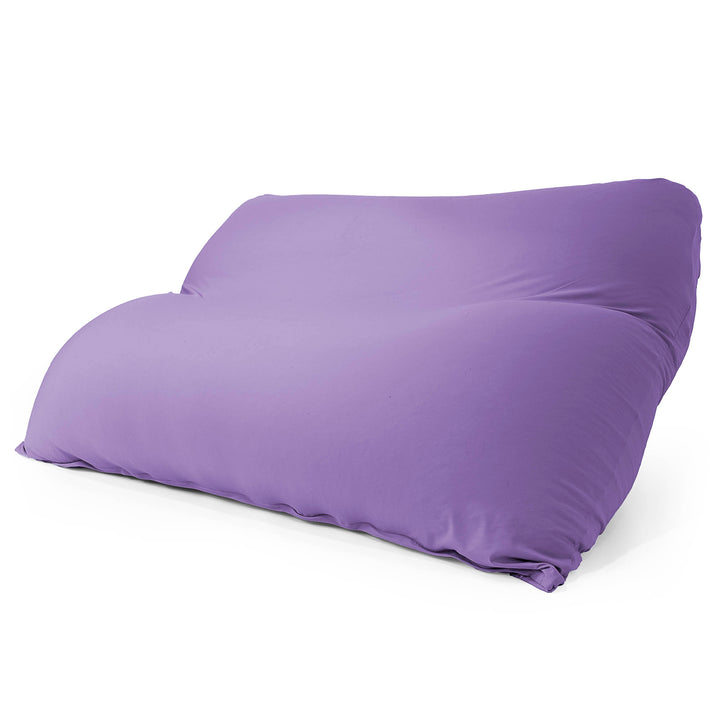 2人掛けラウンジャービーズクッション - むちゃのびストレッチパープル 01