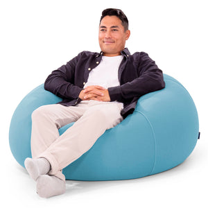 バルーンビーズクッションチェア - むちゃのびストレッチペールブルー